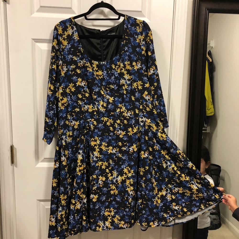 City Chic Floral skater dress
